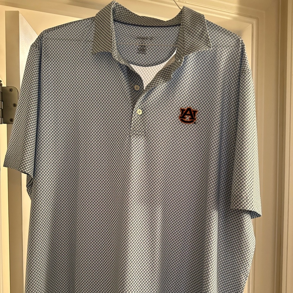 Johnnie O Auburn polo. Worn twice. Excellent condition with zero stains or wear.